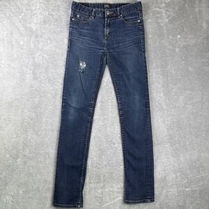 Obey Tight Stretch‎ Straight Leg Distressed Jeans Women's 30 Blue